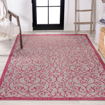 Madrid Vintage Filigree Textured Weave Indoor/outdoor Area Rug
